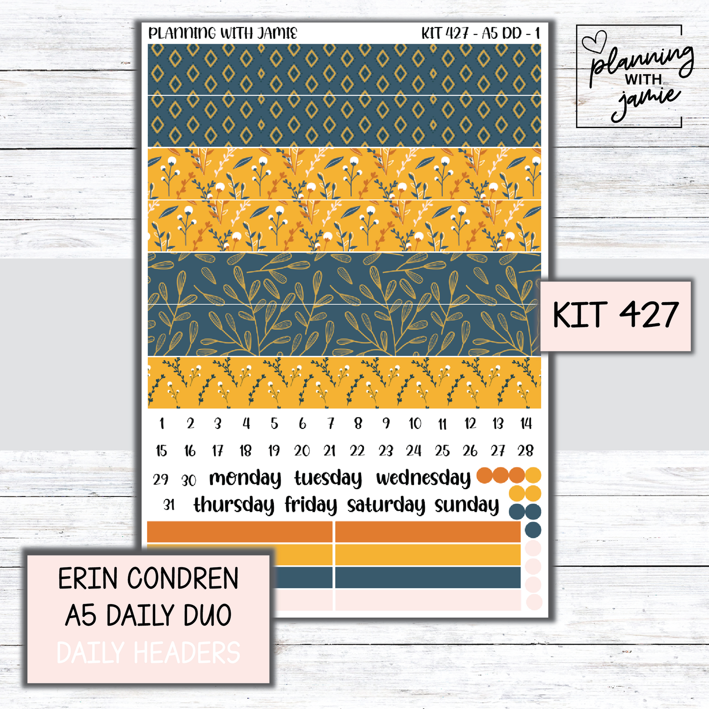 Kit 427 Erin Condren Daily Duo Sticker Kit