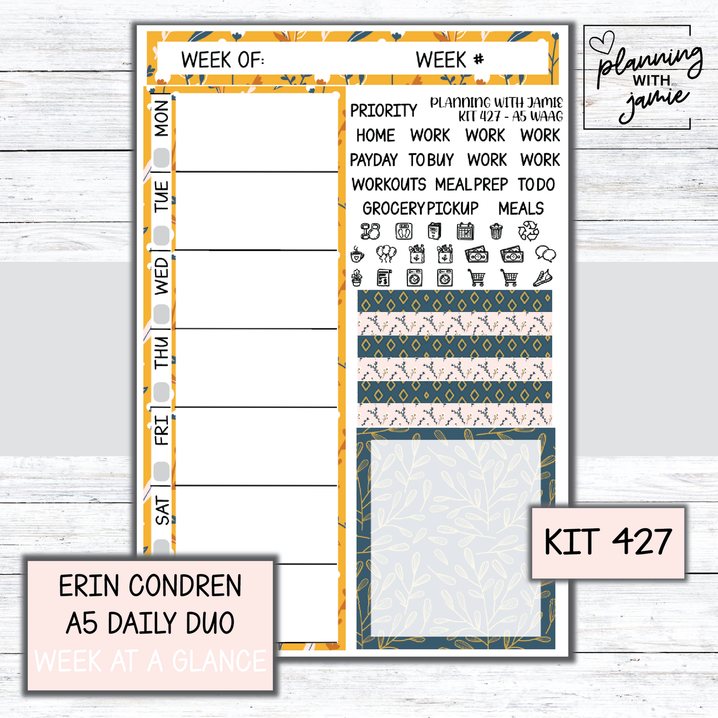 Kit 427 Week At A Glance Sticker