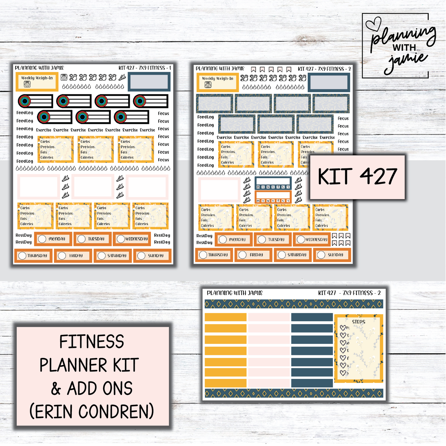 Kit 427 Weekly Fitness Sticker Kit