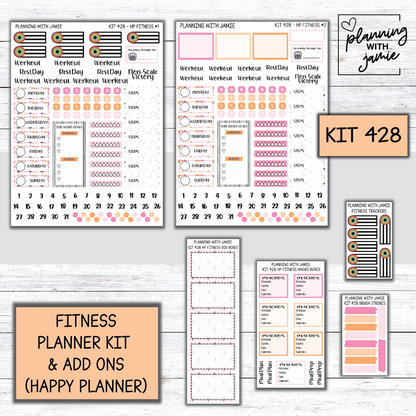 Kit 428 Weekly Fitness Sticker Kit