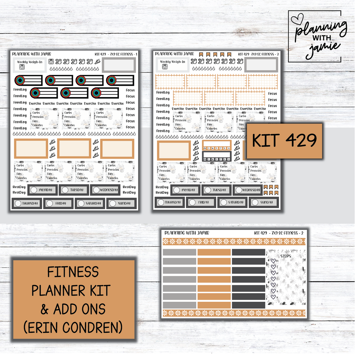 Kit 429 Weekly Fitness Sticker Kit