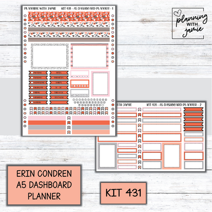 Kit 431 Erin Condren Dashboard Planner Sticker Kit