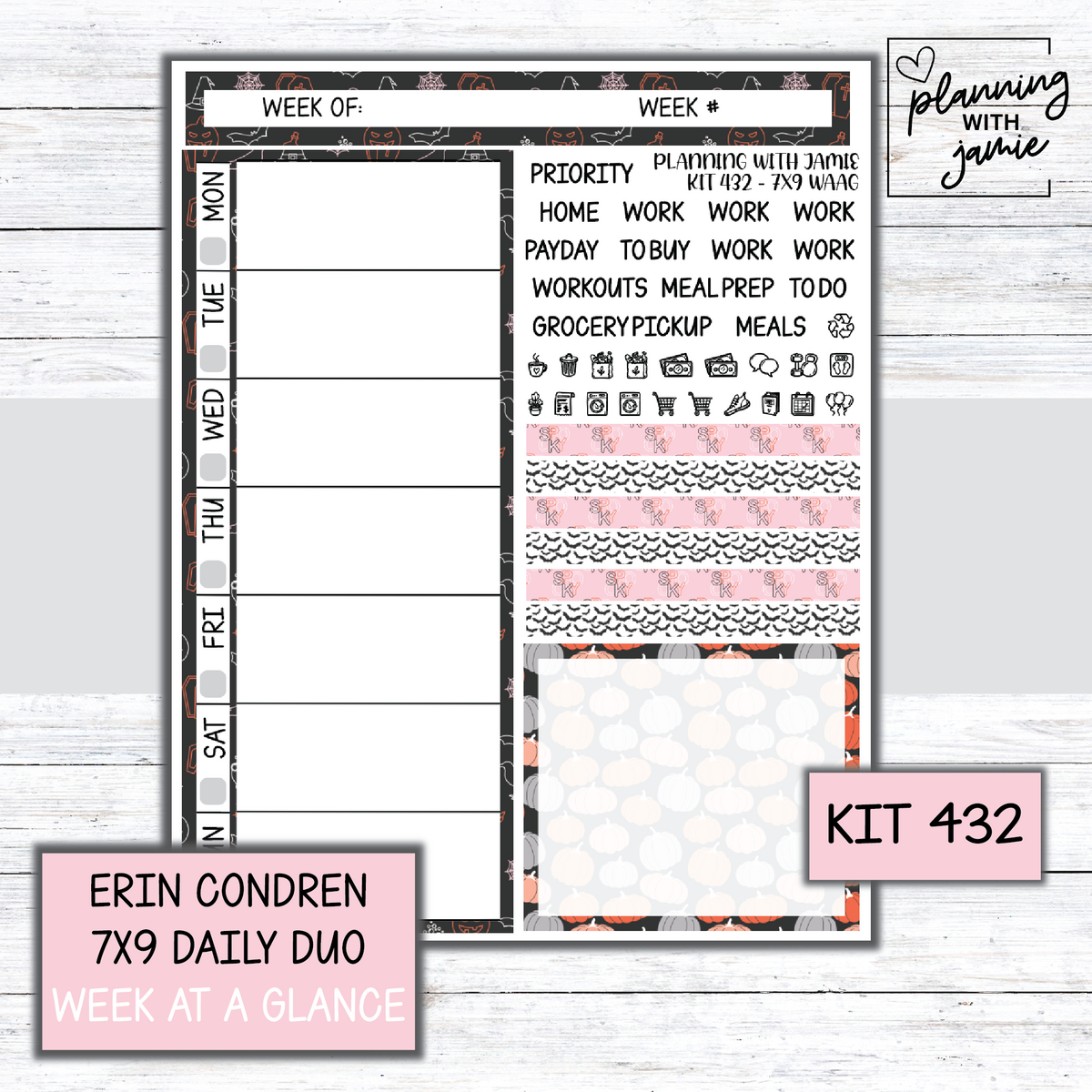 Kit 432 Week At A Glance Sticker