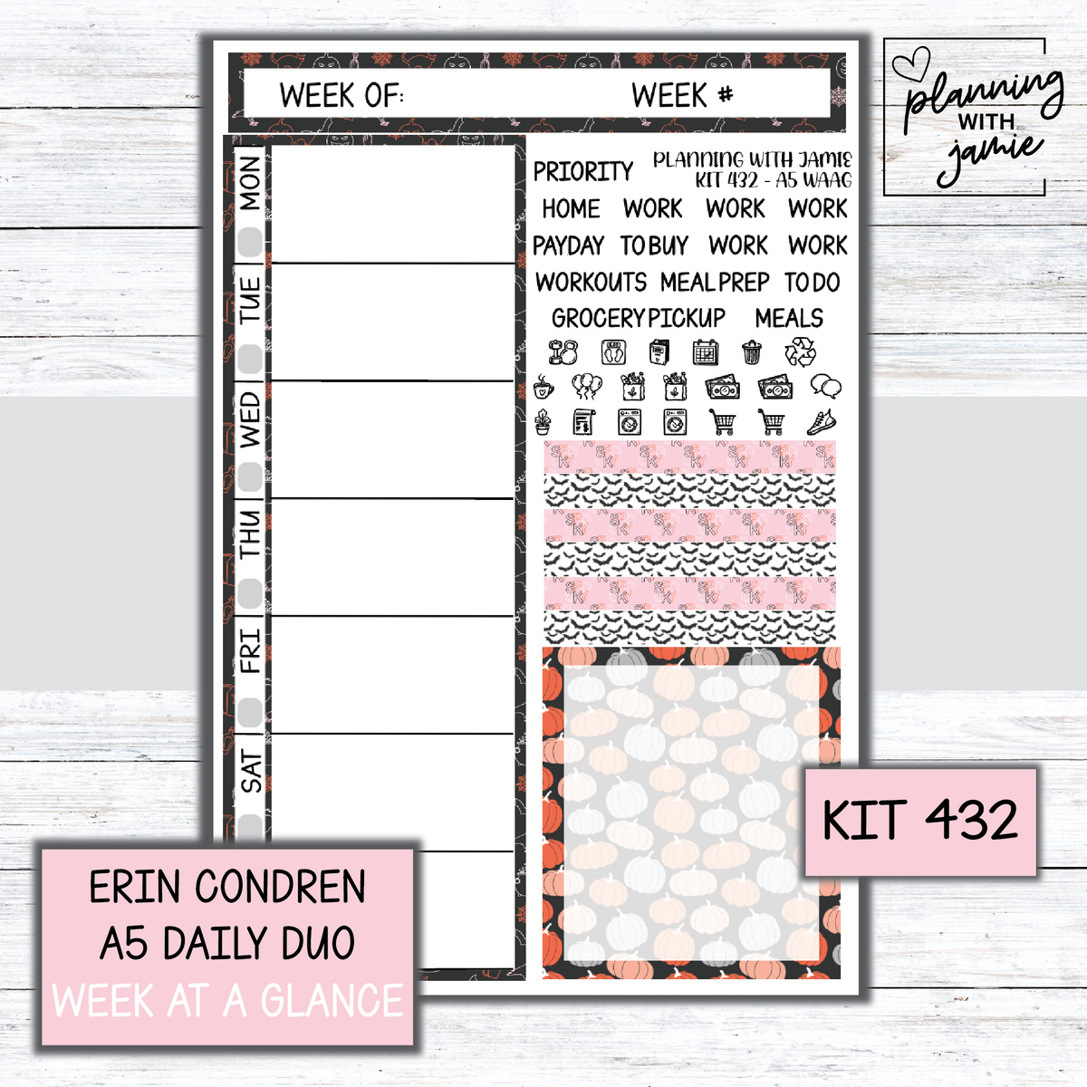 Kit 432 Week At A Glance Sticker