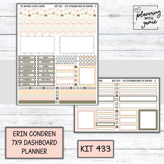 Kit 433 Erin Condren Dashboard Planner Sticker Kit