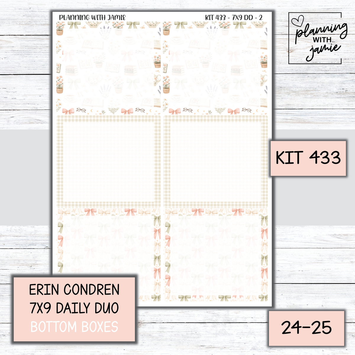 Kit 433 Erin Condren Daily Duo Sticker Kit
