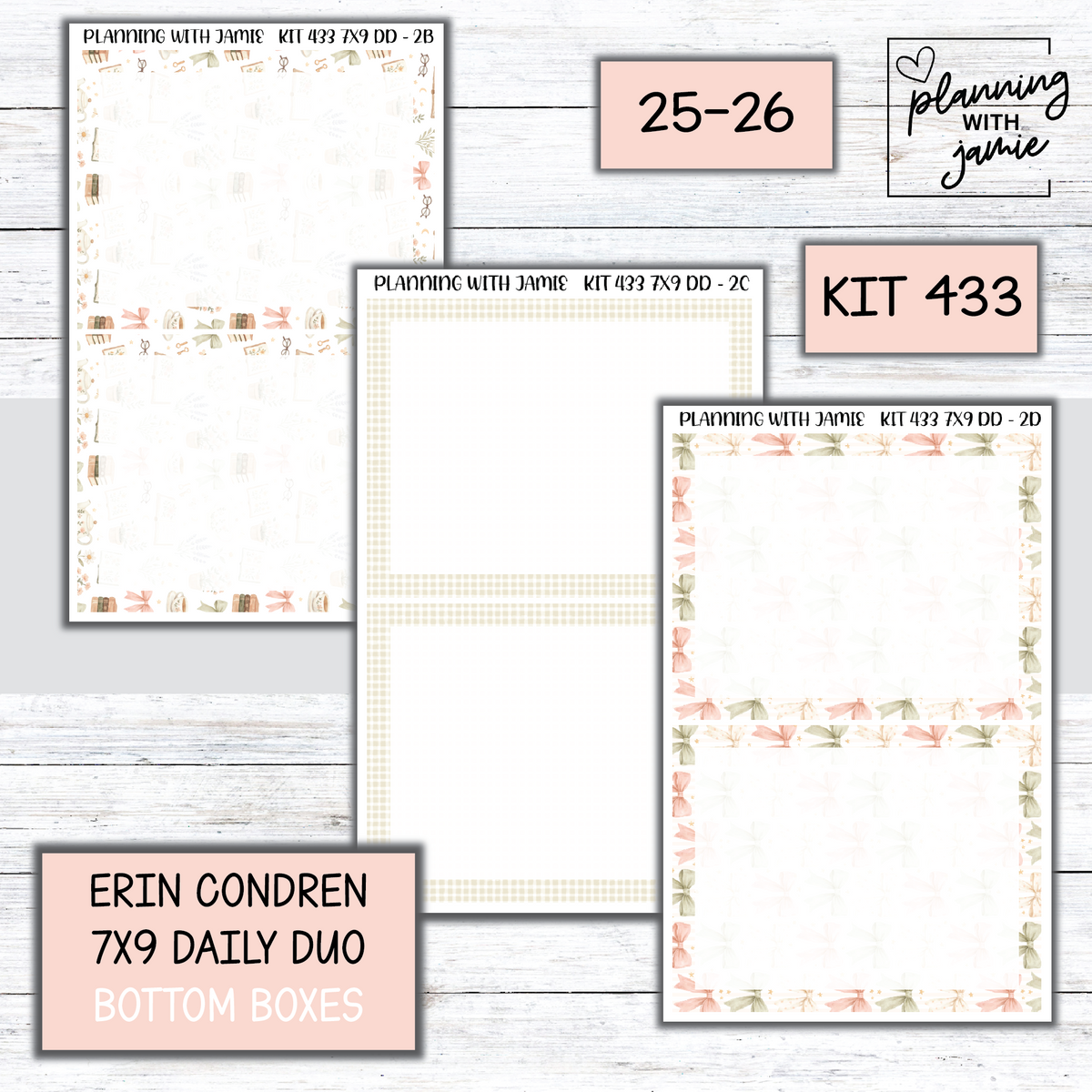 Kit 433 Erin Condren Daily Duo Sticker Kit