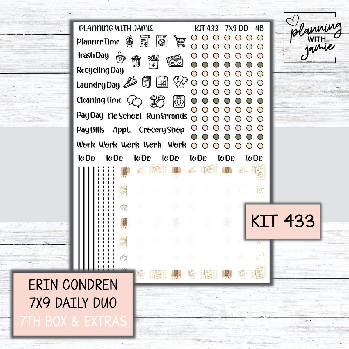 Kit 433 Erin Condren Daily Duo Sticker Kit