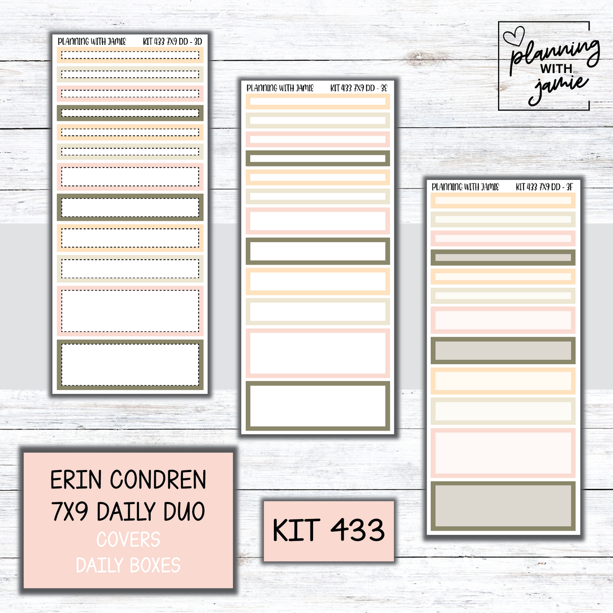 Kit 433 Erin Condren Daily Duo Sticker Kit