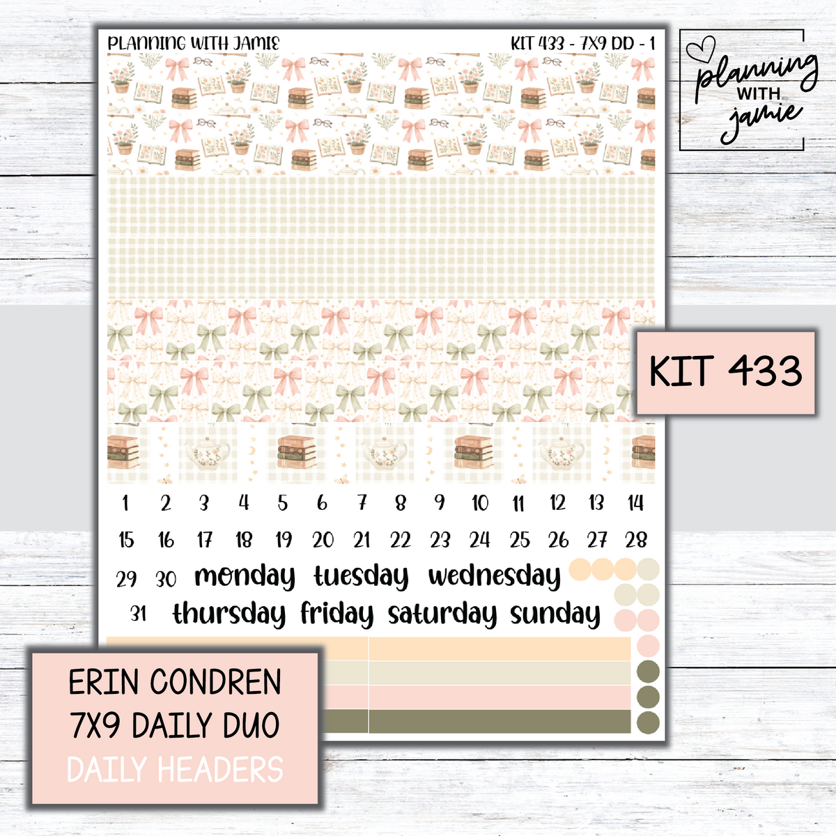 Kit 433 Erin Condren Daily Duo Sticker Kit