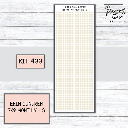 KIT 433 Erin Condren 7X9 OR A5 Monthly Kit