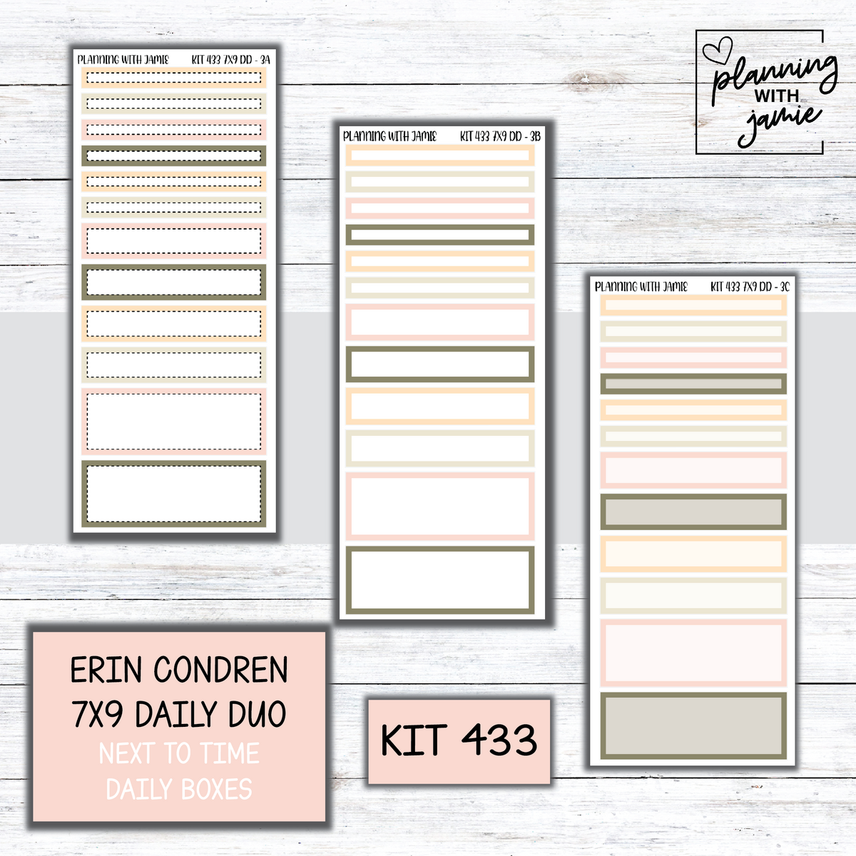 Kit 433 Erin Condren Daily Duo Sticker Kit