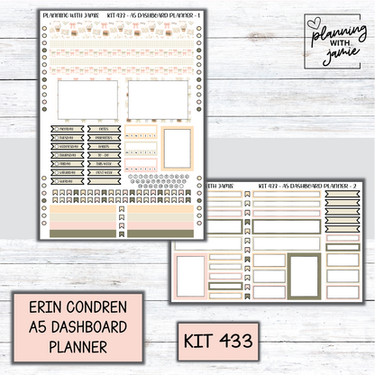 Kit 433 Erin Condren Dashboard Planner Sticker Kit