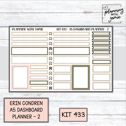 Kit 433 Erin Condren Dashboard Planner Sticker Kit