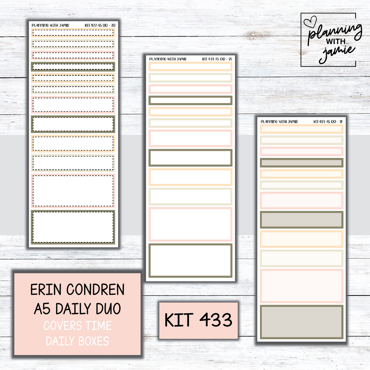 Kit 433 Erin Condren Daily Duo Sticker Kit