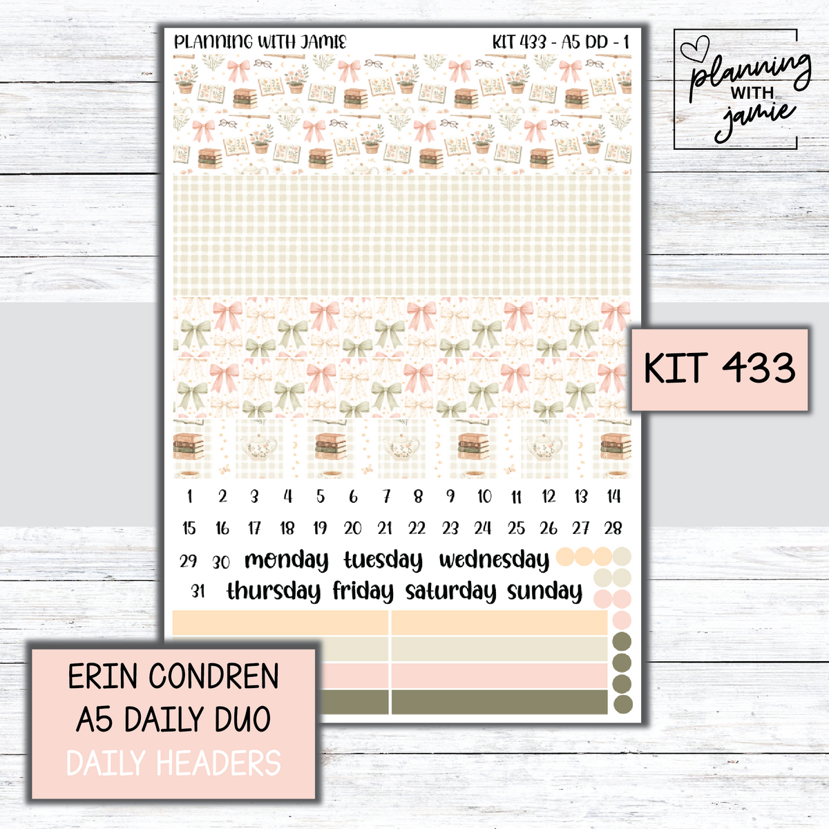 Kit 433 Erin Condren Daily Duo Sticker Kit