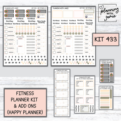 Kit 433 Weekly Fitness Sticker Kit