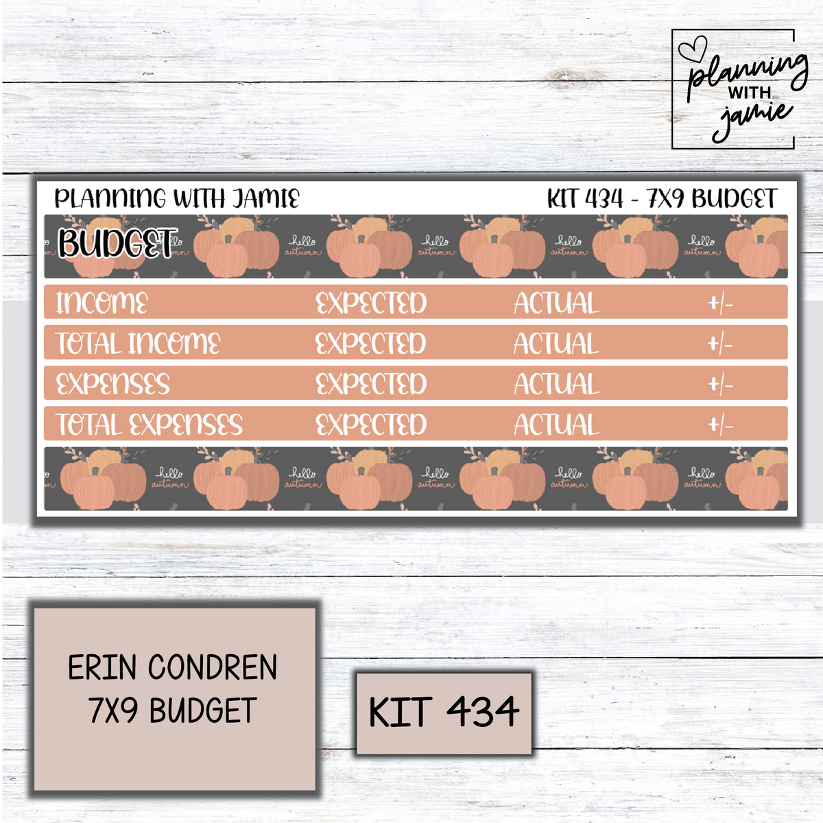 Kit 434 7x9 Budget Sticker Kit