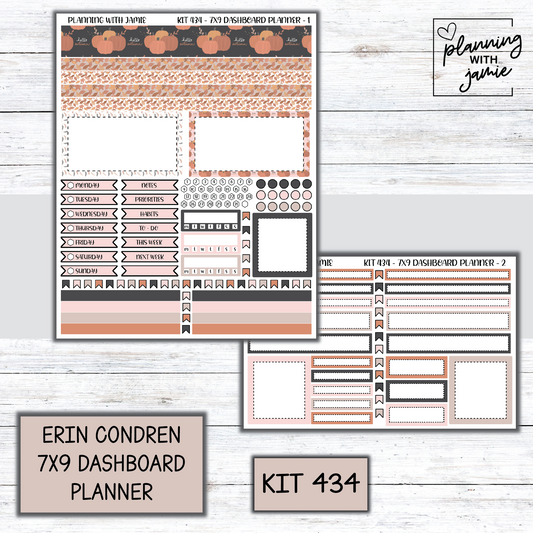 Kit 434 Erin Condren Dashboard Planner Sticker Kit