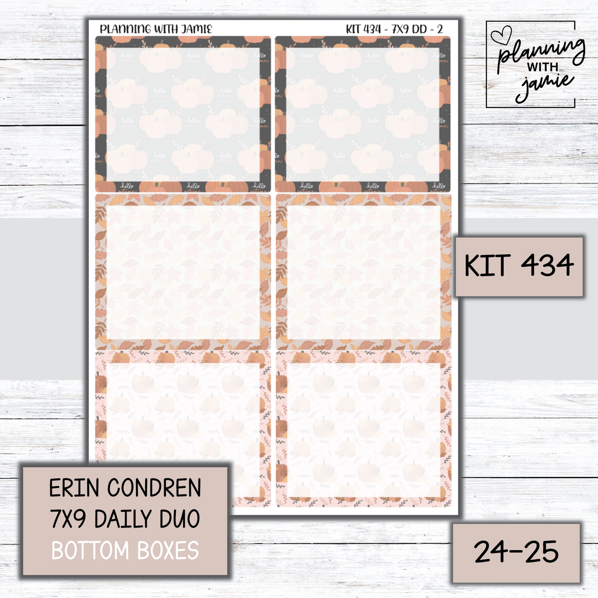 Kit 434 Erin Condren Daily Duo Sticker Kit