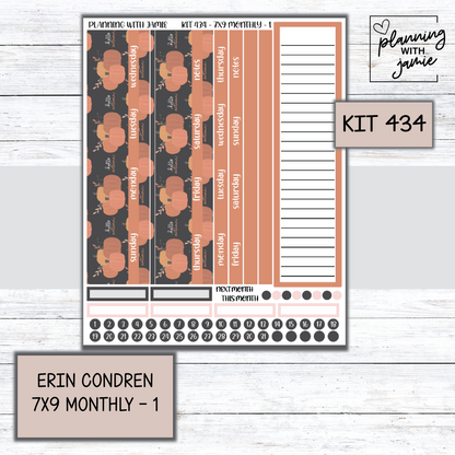 KIT 434 Erin Condren 7X9 OR A5 Monthly Kit