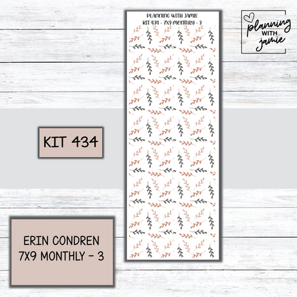 KIT 434 Erin Condren 7X9 OR A5 Monthly Kit