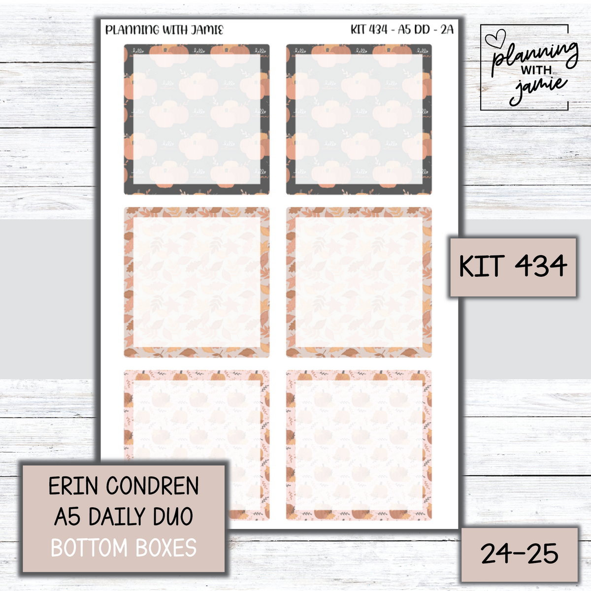 Kit 434 Erin Condren Daily Duo Sticker Kit