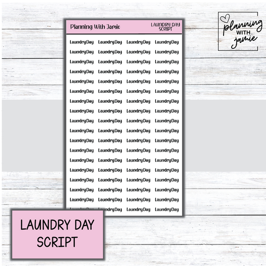 LAUNDRY DAY SCRIPT STICKERS