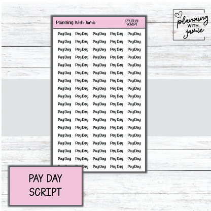 PAYDAY SCRIPT STICKER