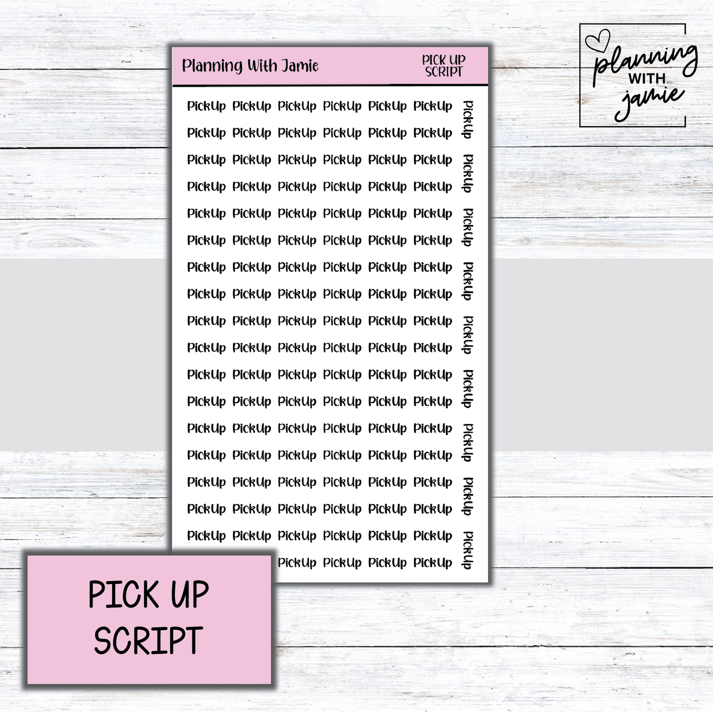 PICK UP SCRIPT STICKERS