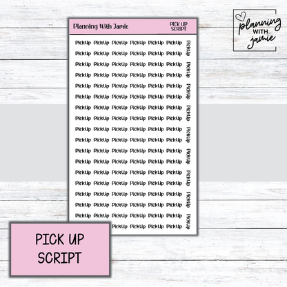 PICK UP SCRIPT STICKERS