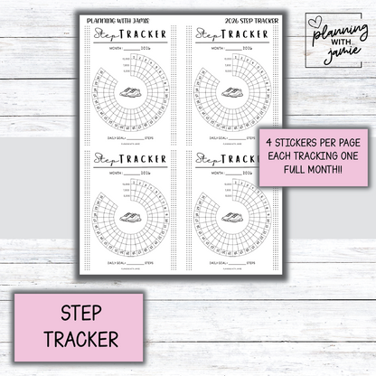 MONTHLY STEP TRACKER STICKER