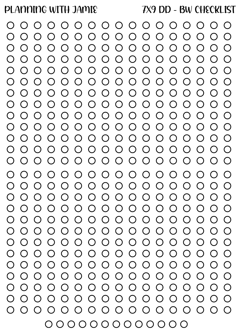 7X9 DAILY DUO CHECKLIST - B/W