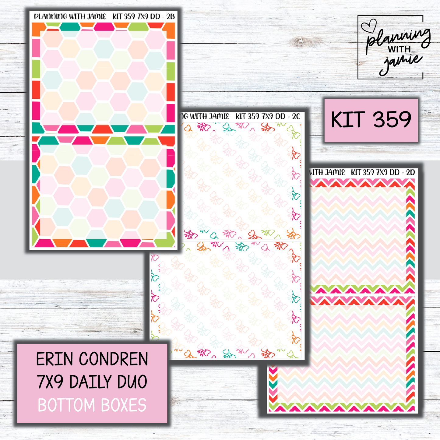 Kit 359 Erin Condren Daily Duo Sticker Kit