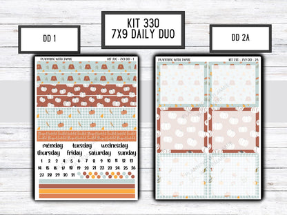 Kit 330 Erin Condren Daily Duo || Weekly Sticker Kit || Daily Duo Stickers || FALL STICKERS