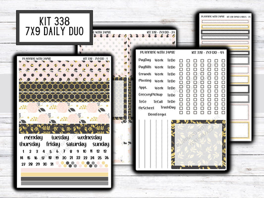 Kit 338 Erin Condren Daily Duo || Weekly Sticker Kit || Daily Duo Stickers || NEW YEAR Stickers || Pretty STICKERS