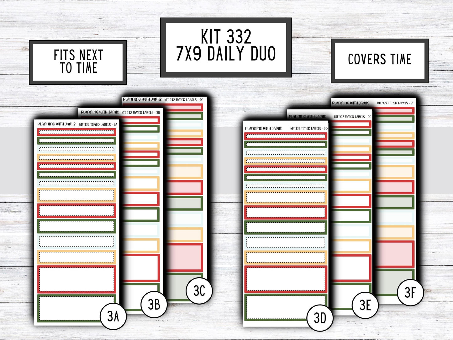 Kit 332 Erin Condren Daily Duo || Weekly Sticker Kit || Daily Duo Stickers || WINTER Stickers || CHRISTMAS STICKERS