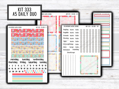 Kit 333 Erin Condren Daily Duo || Weekly Sticker Kit || Daily Duo Stickers || WINTER Stickers || CHRISTMAS STICKERS