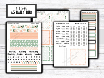 Kit 346 Erin Condren Daily Duo || Weekly Sticker Kit || Daily Duo Stickers || Erin Condren Stickers || SPRING STICKERS
