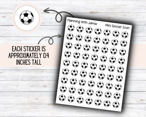 Soccer Sticker, Soccer, Soccer Ball, Soccer Icon, Soccer Stickers for Planner, Sport Stickers