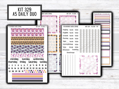 Kit 329 Erin Condren Daily Duo || Weekly Sticker Kit || Daily Duo Stickers || FALL STICKERS