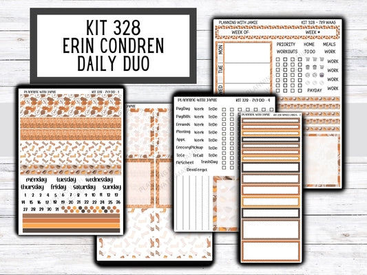 Kit 328 Erin Condren Daily Duo || Weekly Sticker Kit || Daily Duo Stickers || FALL STICKERS