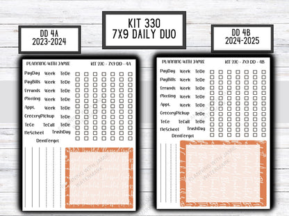 Kit 330 Erin Condren Daily Duo || Weekly Sticker Kit || Daily Duo Stickers || FALL STICKERS