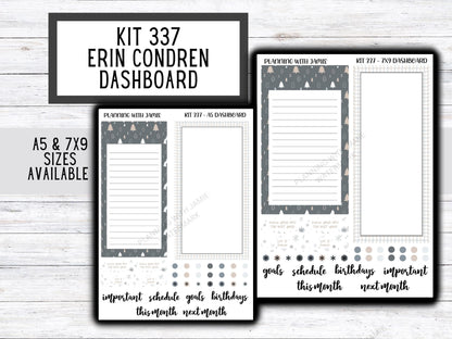 KIT 337 Erin Condren Dashboard Sticker Kit || Dashboard Monthly Sticker || Erin Condren Dashboard Sticker || WINTER Stickers