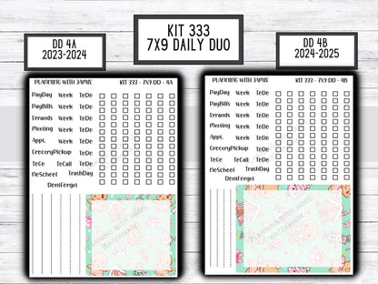 Kit 333 Erin Condren Daily Duo || Weekly Sticker Kit || Daily Duo Stickers || WINTER Stickers || CHRISTMAS STICKERS