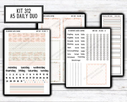 Kit 312 Erin Condren Daily Duo || Weekly Sticker Kit || Daily Duo Stickers || SPRING STICKERS
