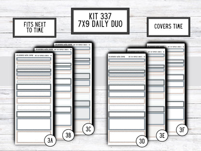 Kit 337 Erin Condren Daily Duo || Weekly Sticker Kit || Daily Duo Stickers || WINTER Stickers || FLOWER STICKERS