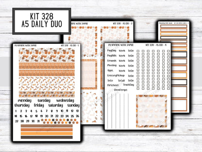 Kit 328 Erin Condren Daily Duo || Weekly Sticker Kit || Daily Duo Stickers || FALL STICKERS