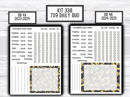 Kit 338 Erin Condren Daily Duo || Weekly Sticker Kit || Daily Duo Stickers || NEW YEAR Stickers || Pretty STICKERS