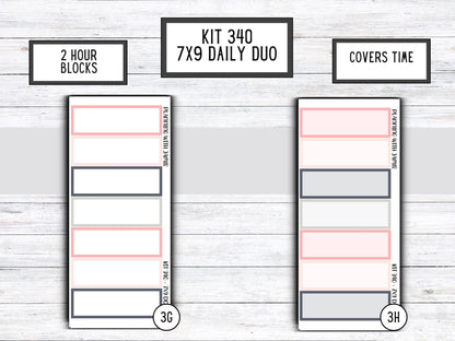 Kit 340 Erin Condren Daily Duo || Weekly Sticker Kit || Daily Duo Stickers || Erin Condren Stickers || Pretty STICKERS || Flower Stickers